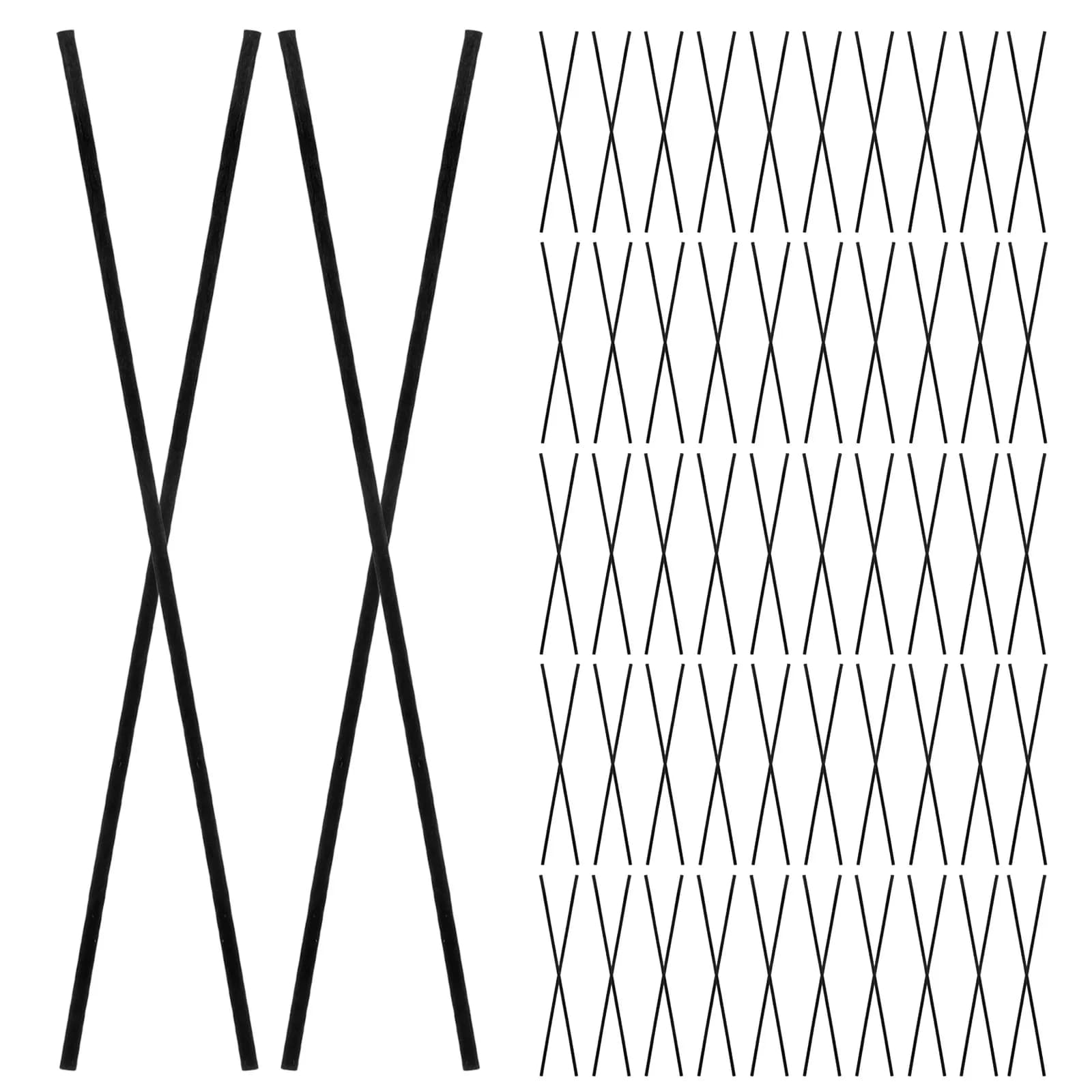 200Pcs Black Fiber Diffuser Sticks for Essential Oils Aromatherapy Home Office Fragrance Diffuser Refill Non-Fading Scent Sticks