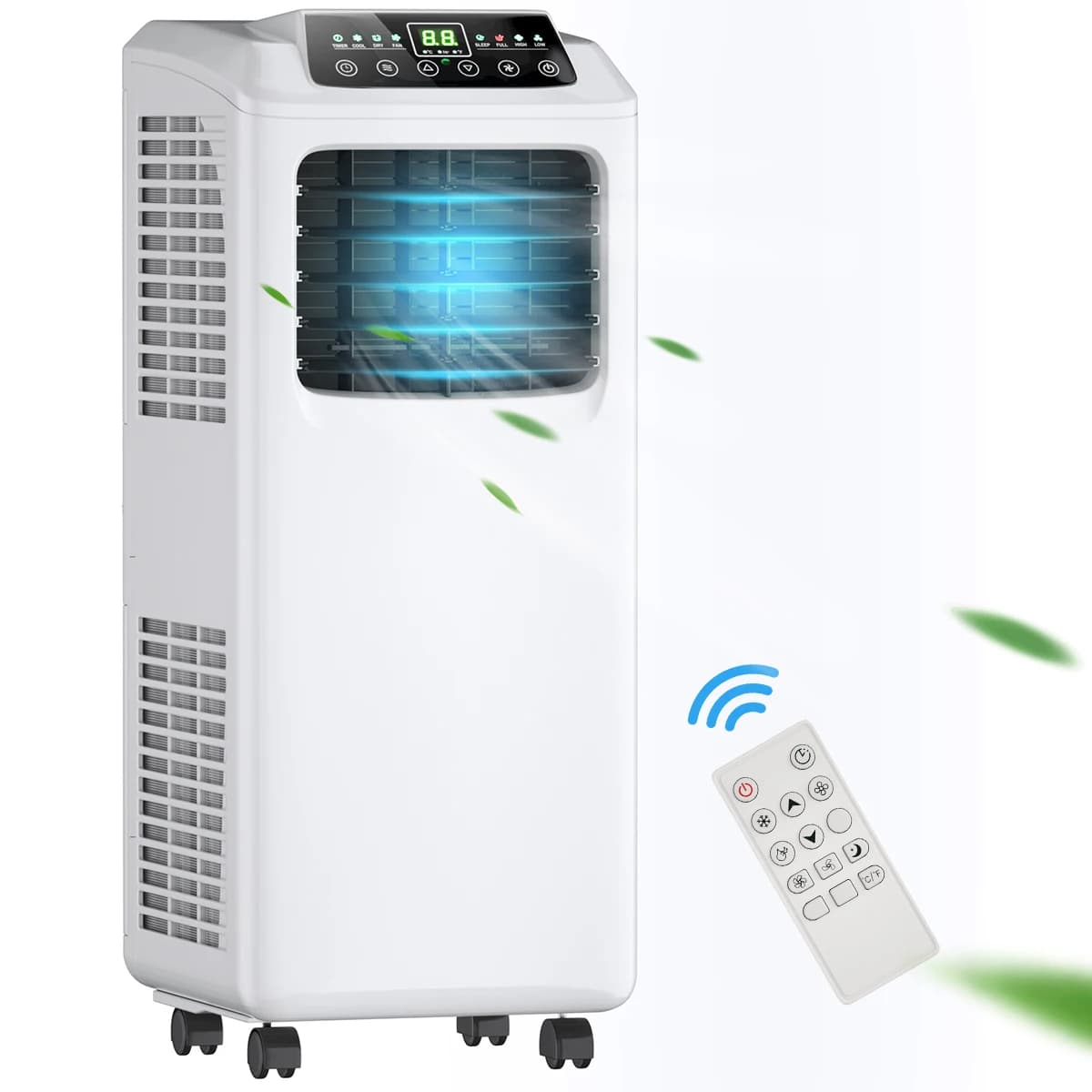 9000 BTU condizionatore d'aria portatile e funzione deumidificatore telecomando con Kit finestra