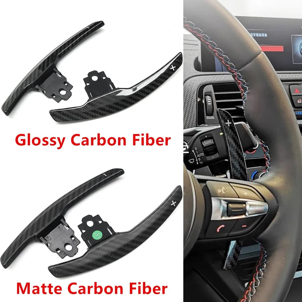 Per BMW X1 F48 X2 F39 2016-2020, Accessori per Interni Auto in Fibra di Carbonio, Copertura Estensione Leva del Cambio sul Volante