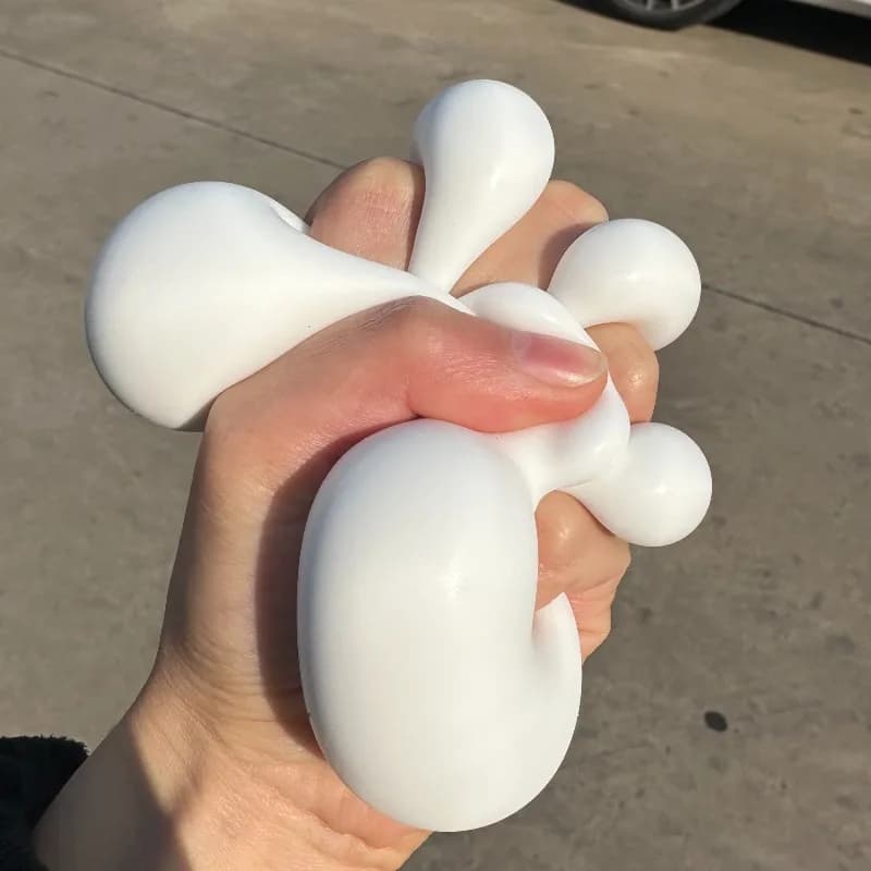 Giocattolo Antistress Morbido a Forma di Tofu Bianco, Giocattolo Sensoriale Quadrato Bianco Carino, Pallina di Pasta Modellabile, Regalo per Adulti, Miglior Regalo