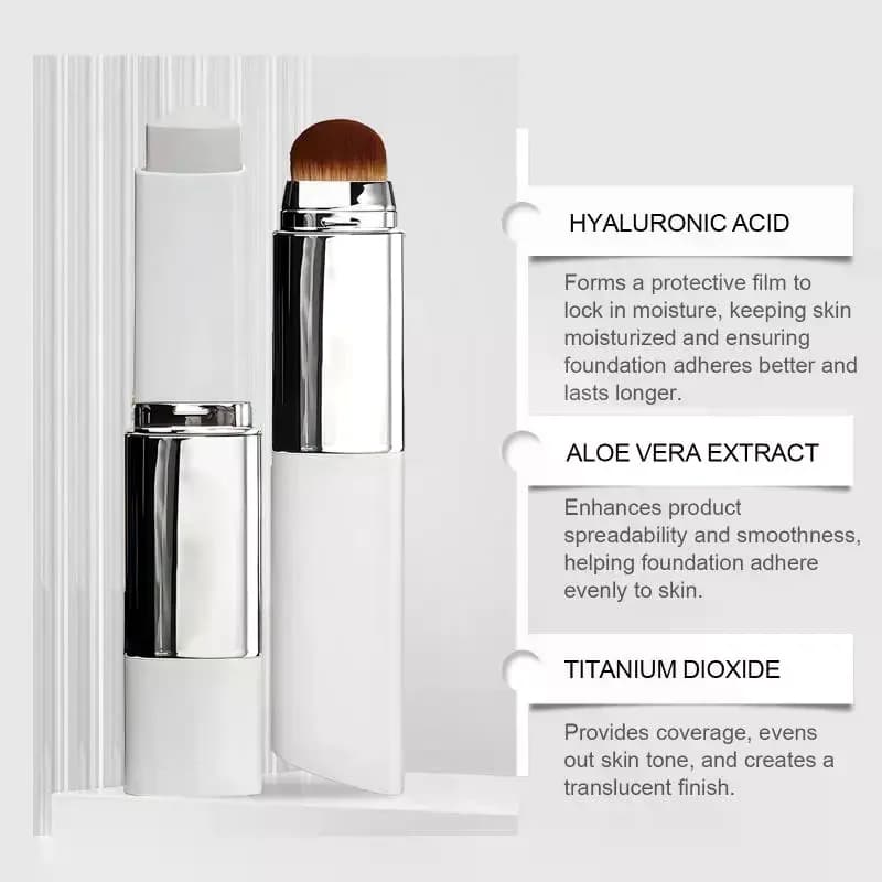 Ivory White Two-In-One Color-Changing Foundation Stick Light Moisturizing, Nourishing Matte Clear And Natural Makeup Effect