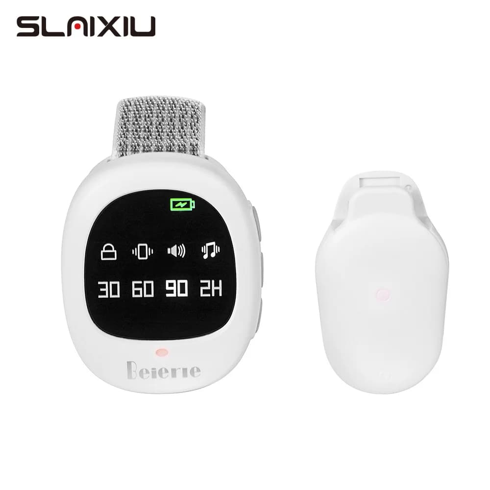 Allarme per l'enuresi notturna del bambino Ricarica wireless Sensore per l'enuresi notturna per l'addestramento al vasino dei bambini con vibrazione del volume e luce flash