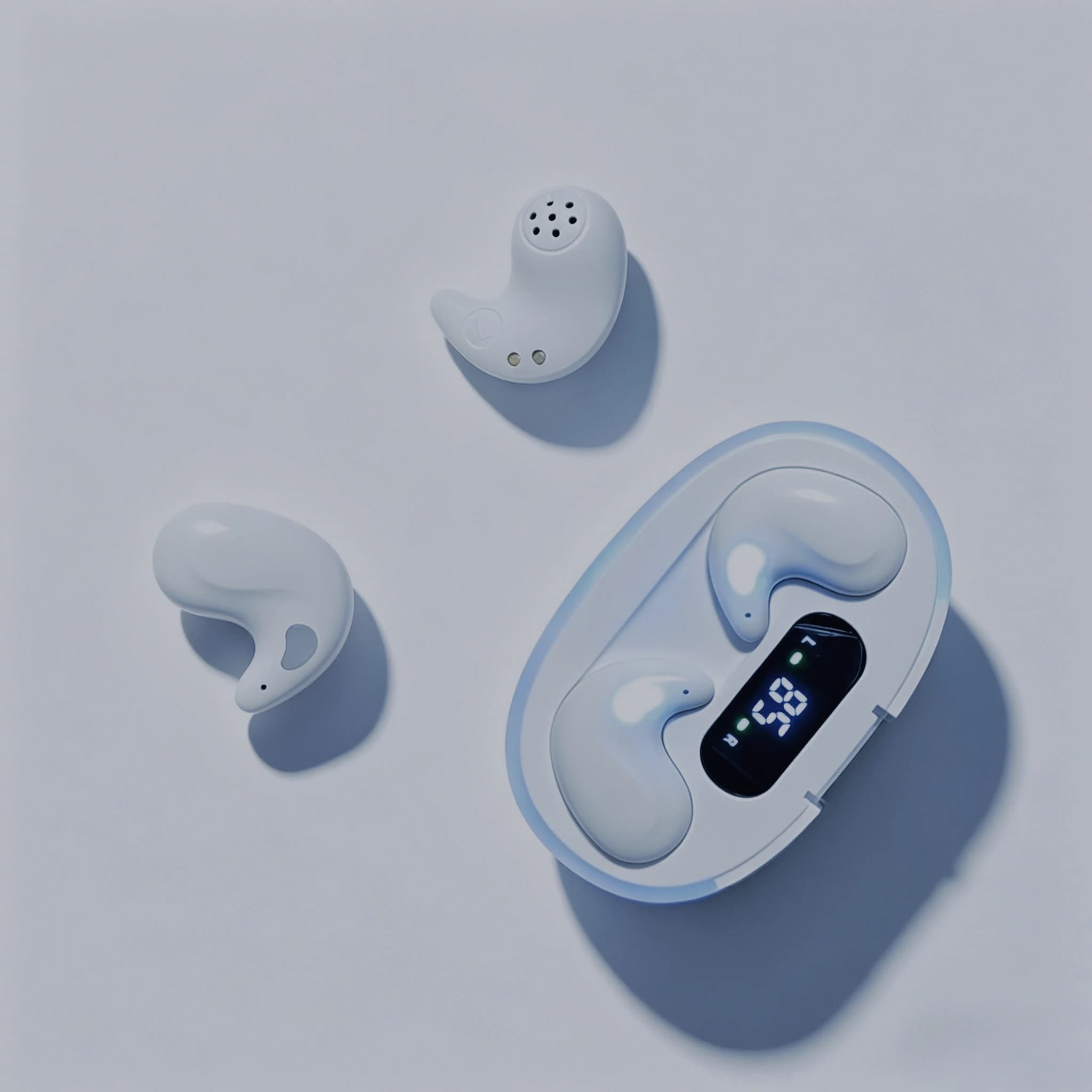 Bluetooth 5.3 Wireless Earbuds for Side Sleepers Mini Design Portable Audio for Small Ears Ultra-Mini Sleep Earphones With Mic
