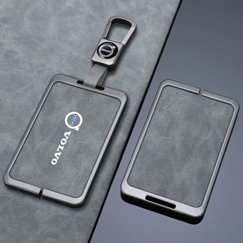 Auto in pelle Smart NFC Card Chiave Caso Della Copertura Borsette Titolare Portachiavi Borsa Per Volvo EM90 EX30 2024 Polestar Chiave di Protezione Accessori
