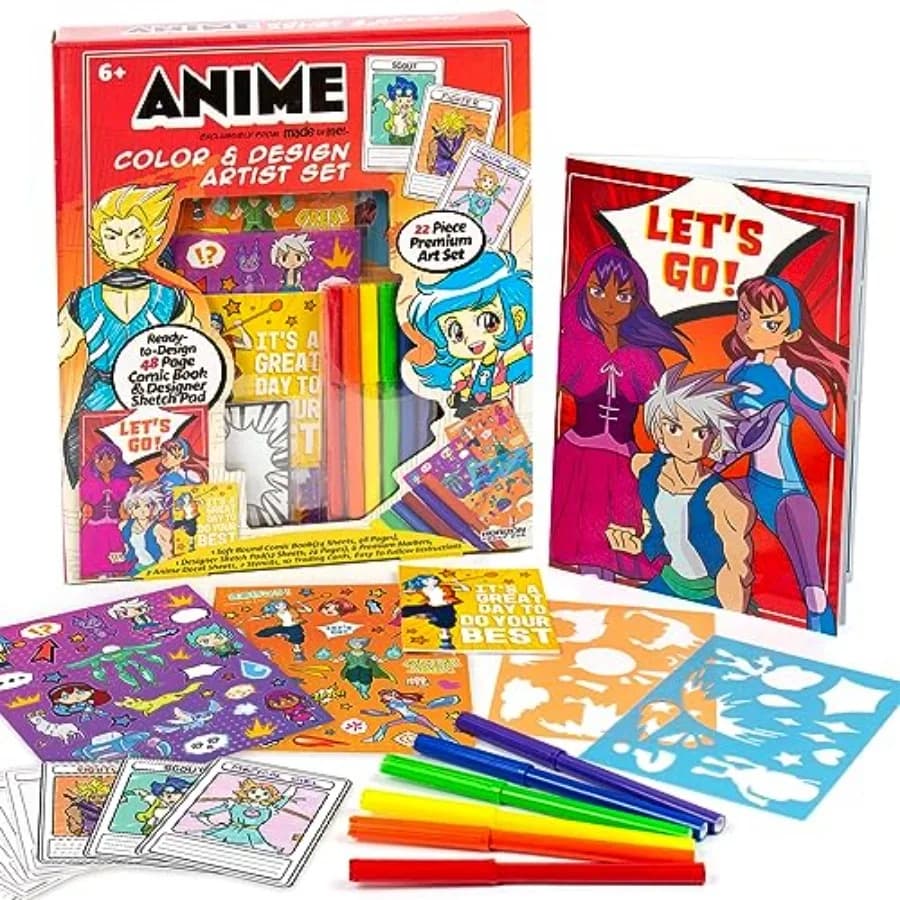Color and Design Artist Set, 22-Piece Art Set, How to Draw, Create s, Make and Sketchbook, Gifts for Enthusiasts, Arts and Craf