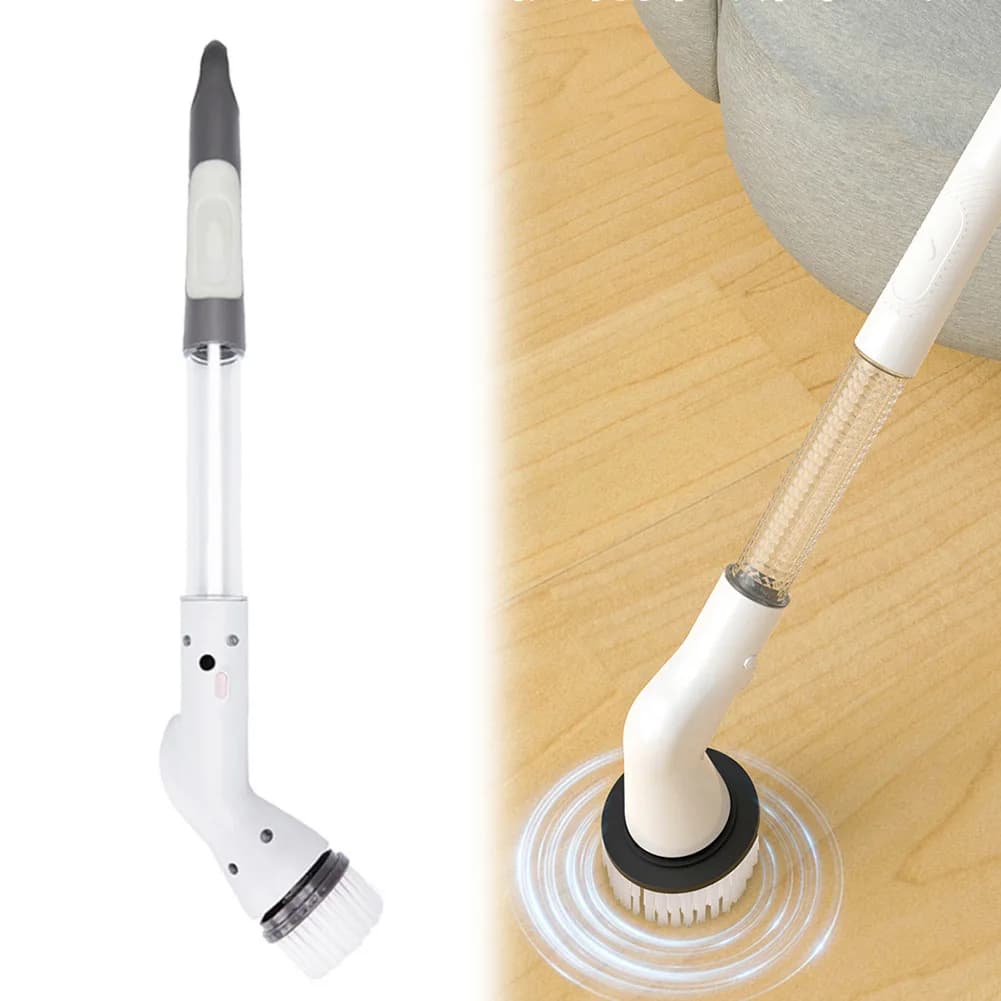 Spazzola per pulizia elettrica Spin Scrubber per bagno impermeabile con 5 testine sostituibili per piastrelle del bagno