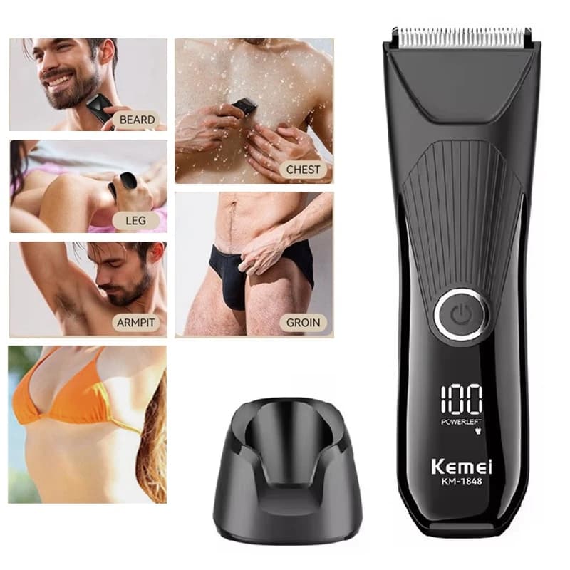 Kemei Haircut for the body for men and women Inguinal haircut electric haircut for beard Bikini Dry and wet groomer for pubic legs
