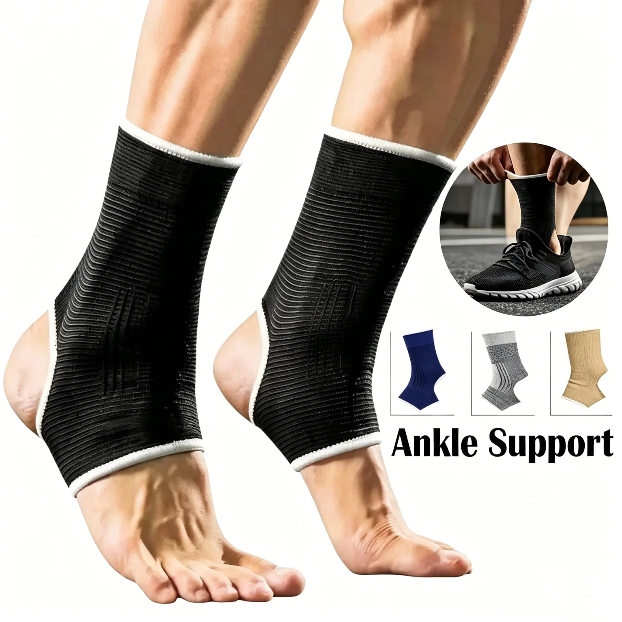 Supporto per caviglia, protezione sportiva per la caviglia, attrezzatura protettiva professionale per corsa e ciclismo, benda unisex per il recupero da infortuni
