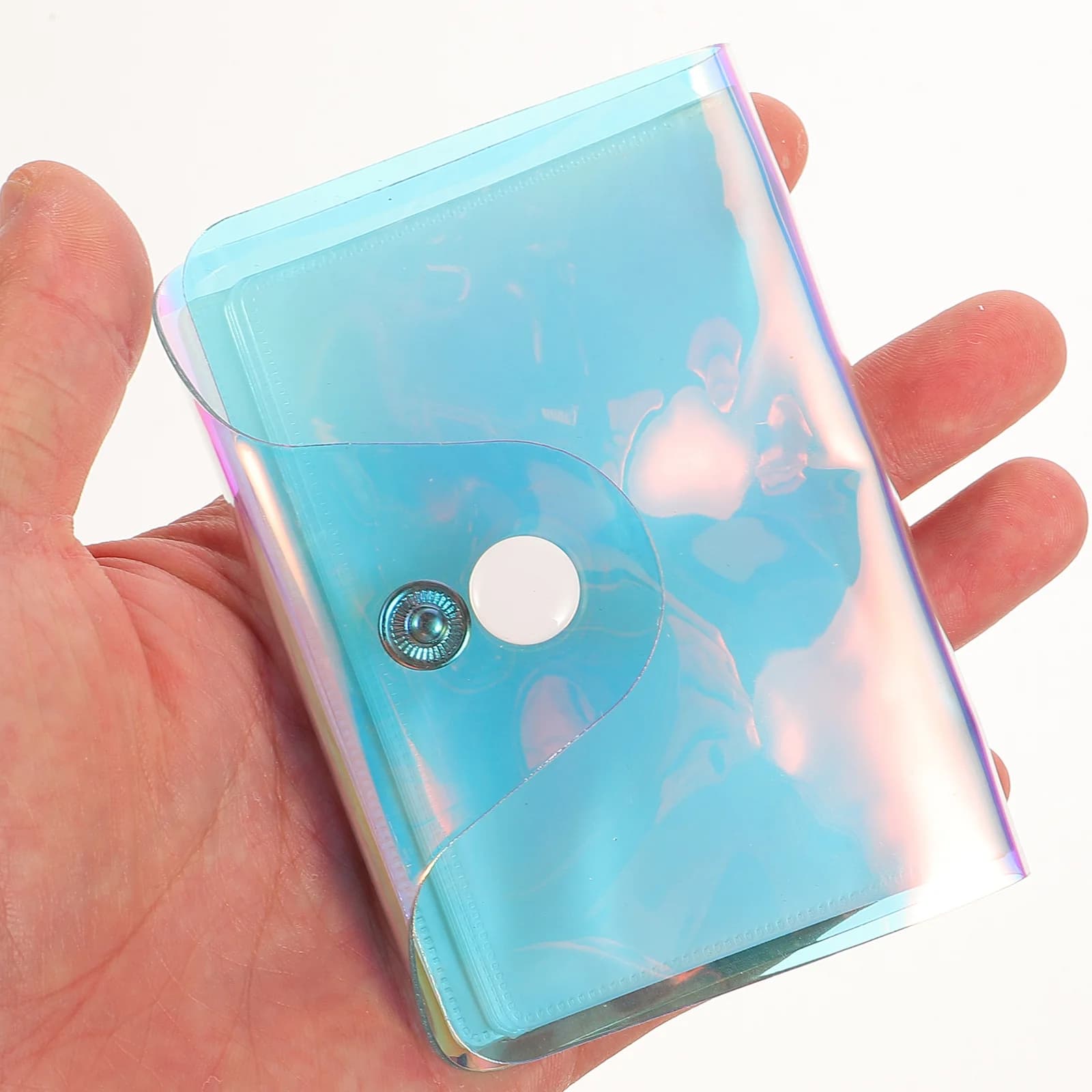 Portafoglio multi slot per organizer per carte da 20 pagine olografiche trasparenti per lo shopping, le vacanze di viaggio, il compleanno, il regalo di Natale
