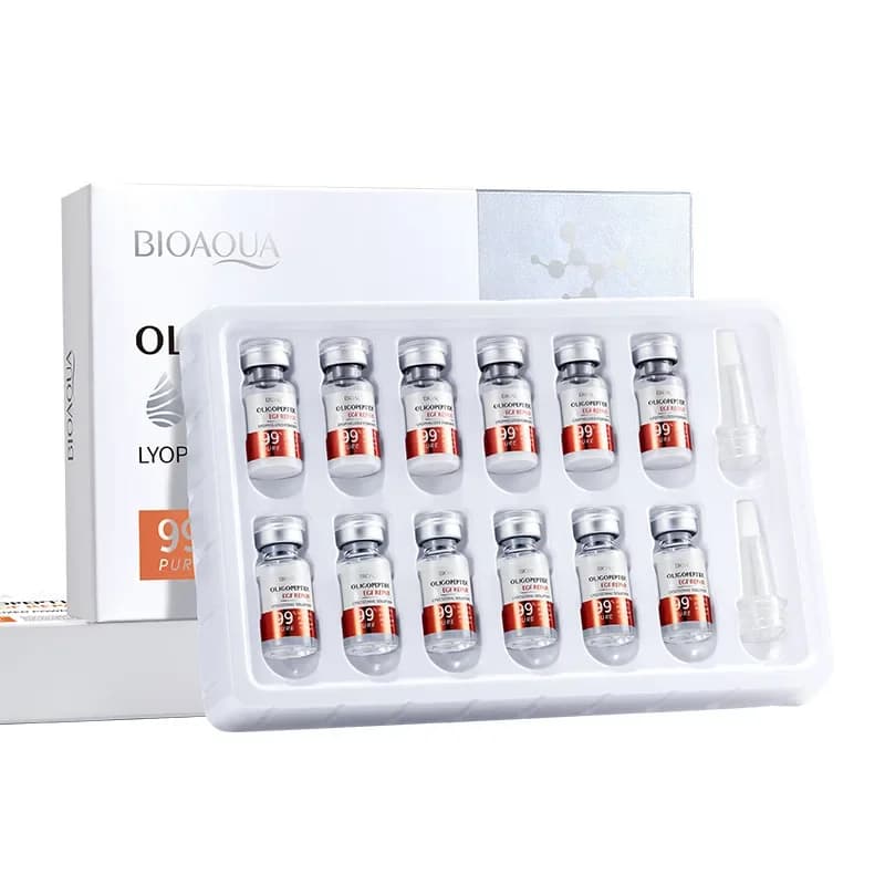 BIOAOUA Oligopeptide Face Skin Repair Freeze-dried Powder Set Sensitive Skin Moisturizing and Smoothing Hyaluronic Acid Essence