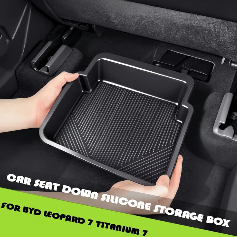 Car seat recessed box, compatible with BYD Leopard 7 Titanium 7 25-26, silicone, for auto change, car interior accessories