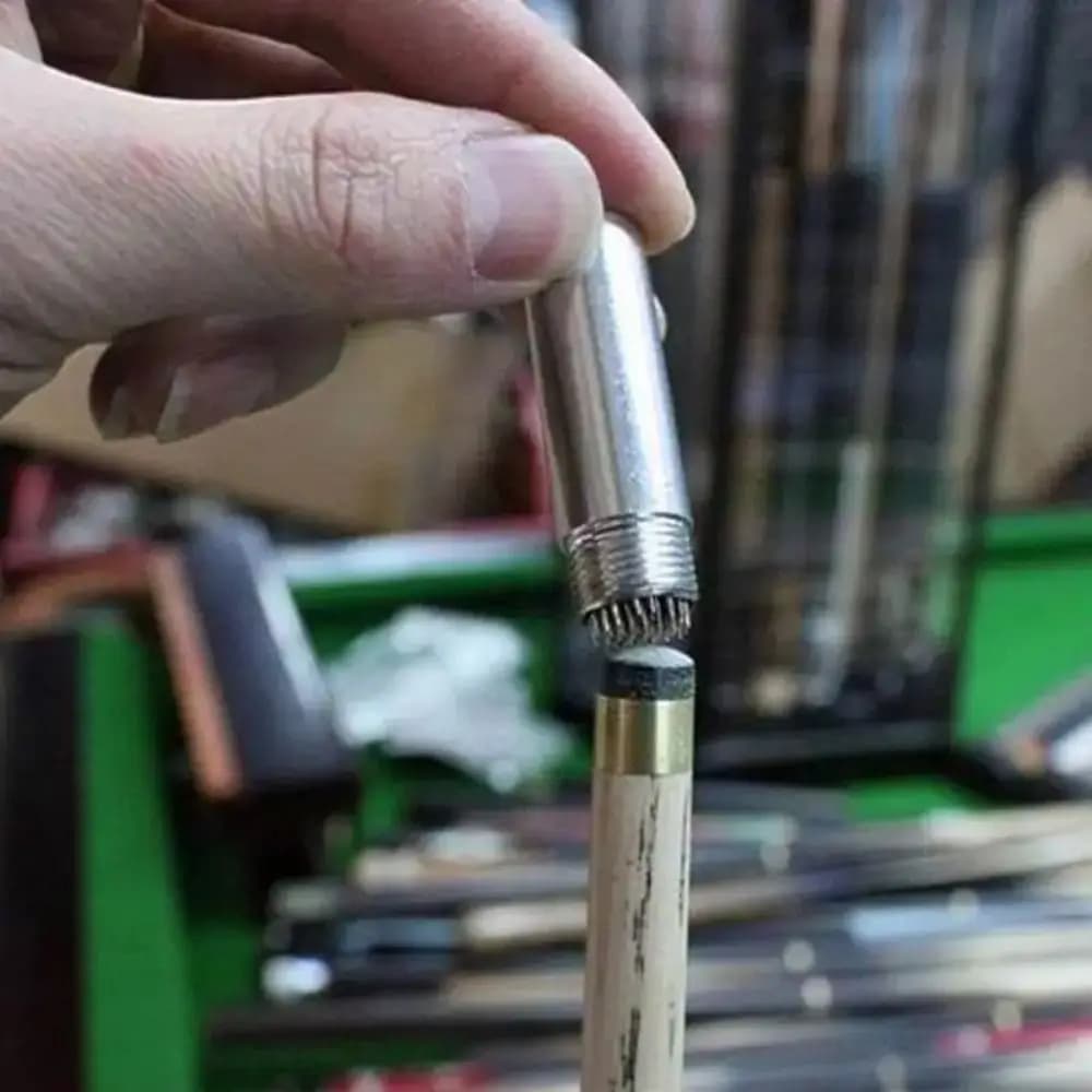 Strumento di riparazione portatile Cue Tip Shaper Snooker Riparazione efficace Pool Cue Tip Corrector Accessori da biliardo Stecca da biliardo in metallo Shaper