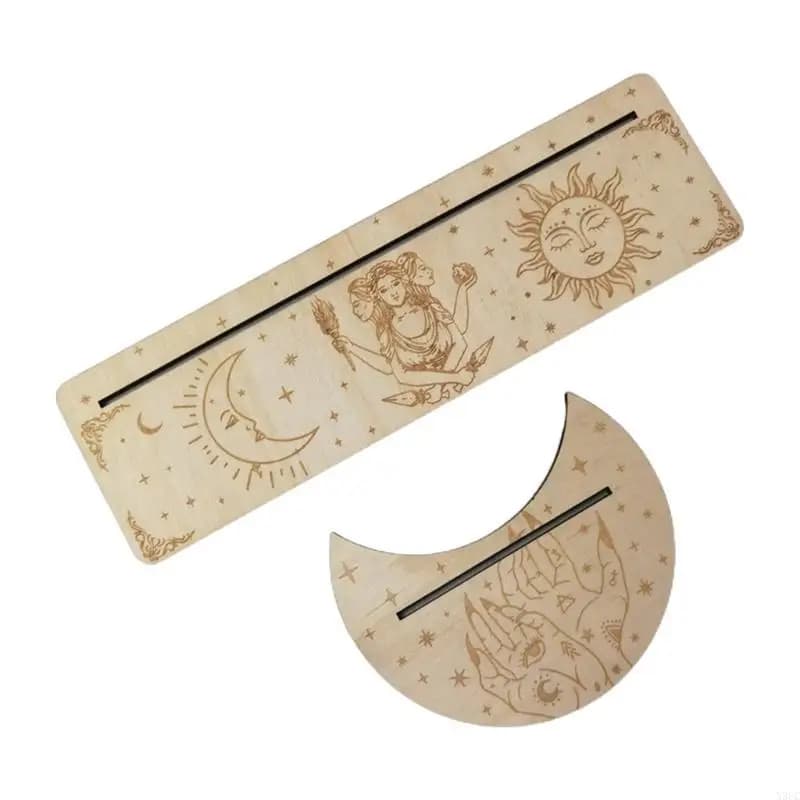 Portacarte per tarocchi in legno Base per esposizione porta carte per altare a forma rettangolo lunare X3UC