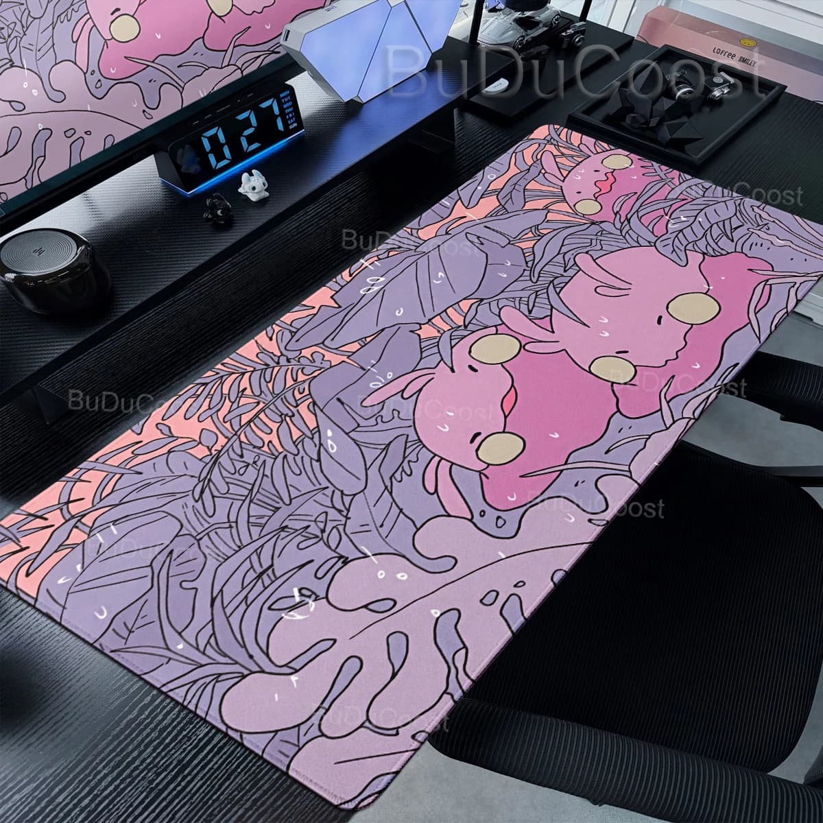 Tappetino da Scrivania Anime Pokemon, Grande Mousepad con Goomy, Tappetino per Tastiera e Mouse, Accessori PC