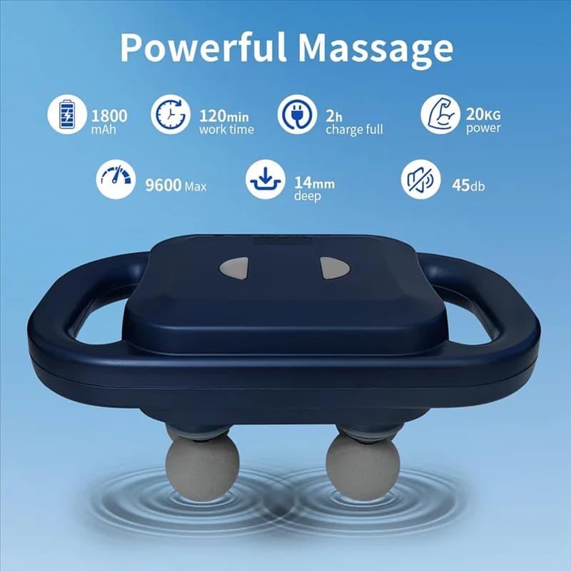Massage Gun Electric Percussion Massage Gun 6 Heads Portable Pulse Pad