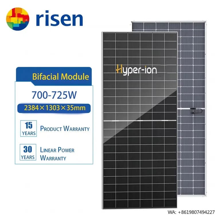 700W Bifacial PV Module HJT Hyper-ion Solar Panel High Efficiency Hyper-Link Interconnection RSM132-8-675-700BHDG