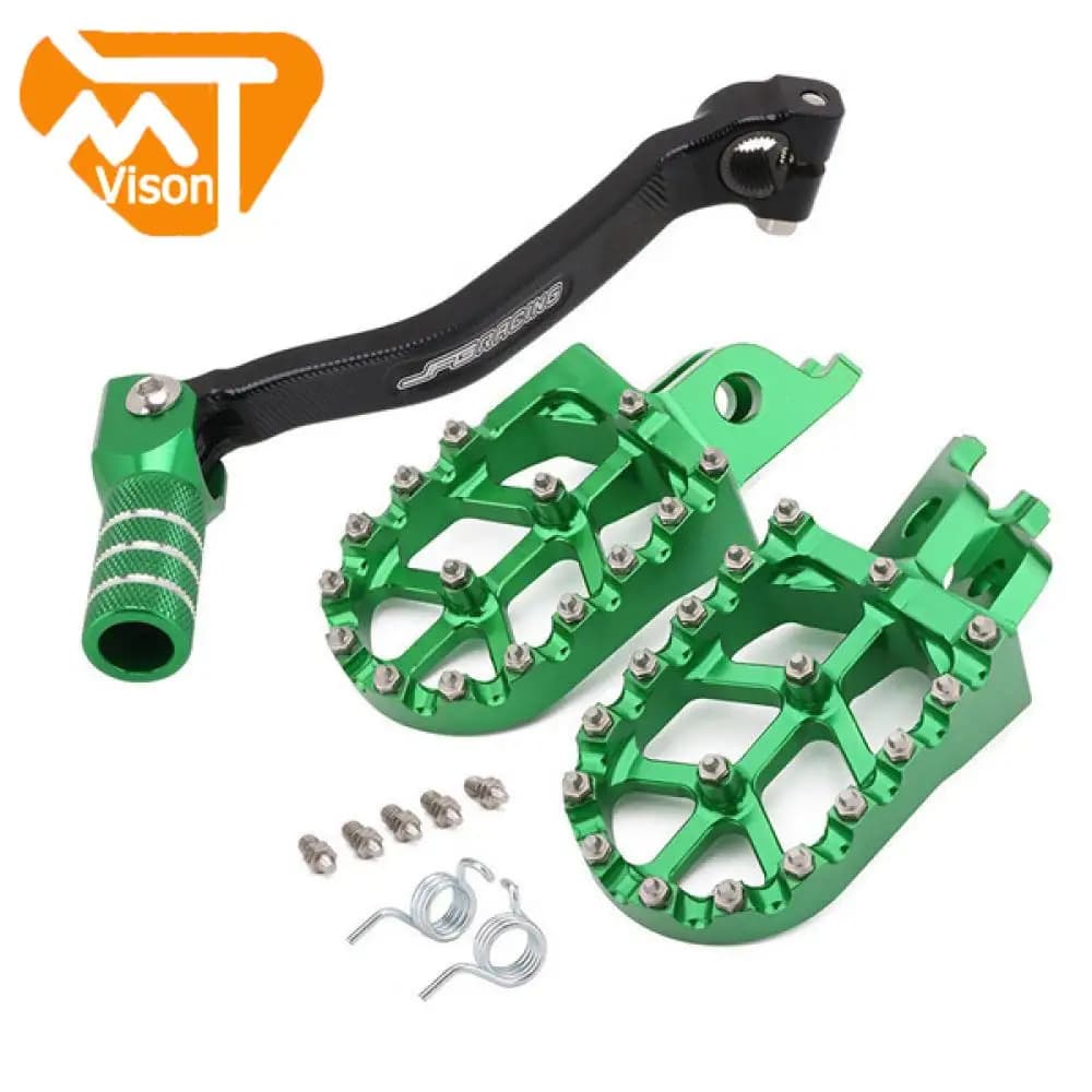 Moto di Alluminio di CNC Gear Shifter Leva Del Pedale Del Cambio Poggiapiedi Pedane Pedane Per KAWASAKI KX250F 2006-2008