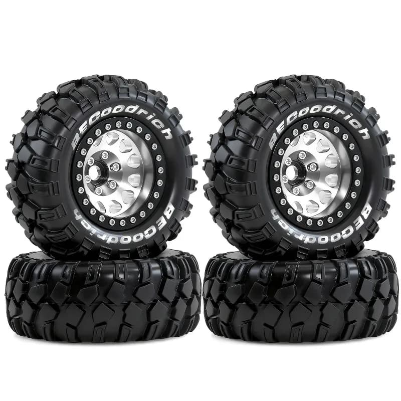 Set di 4 Cerchi Beadlock da 1,9 Pollici con Esagono da 12mm per Crawler RC 1/10 SCX10 II III 90046 AXI03007 TRX4 D90