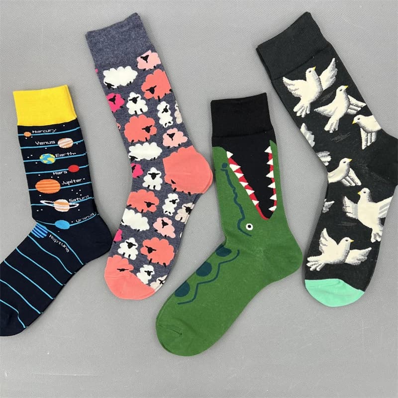 Happy Socks Calzino classico da uomo, taglia scarpa 10 - 13 in cotone pettinato