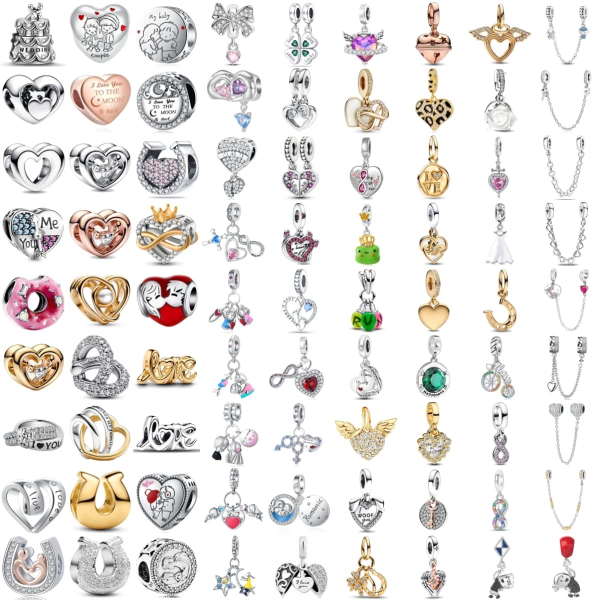 Ciondoli a forma di freccia con ali per ragazzo e ragazza in argento sterling 925, serie San Valentino, compatibili con braccialetti originali, per creare gioielli fai da te.