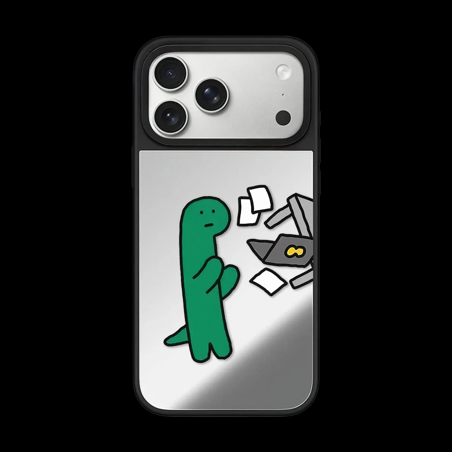 Creative Work Dinosaur Mirror / Acrylic Magnetic Case: Compatible with IPhone 17 16 15 14 13 12 Pro Max 17 Air