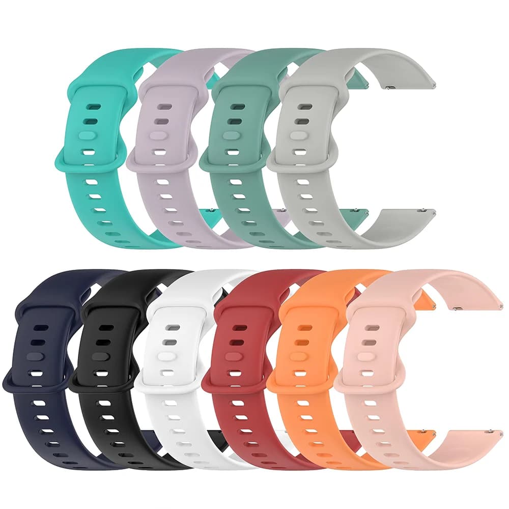Cinturino da 20mm per Amazfit GTS 4/4 mini/3/2/2e Bracciale in silicone correas morbide per amazfit bip 3/3 pro/Bip U-S-lite Cinturini sportivi