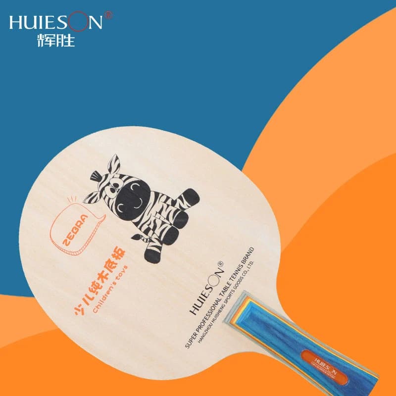 Huieson Cartoon Zebra racchetta da Ping Pong lama per bambini, 5 strati in puro legno leggero Paddle da Ping Pong accessori fai da te