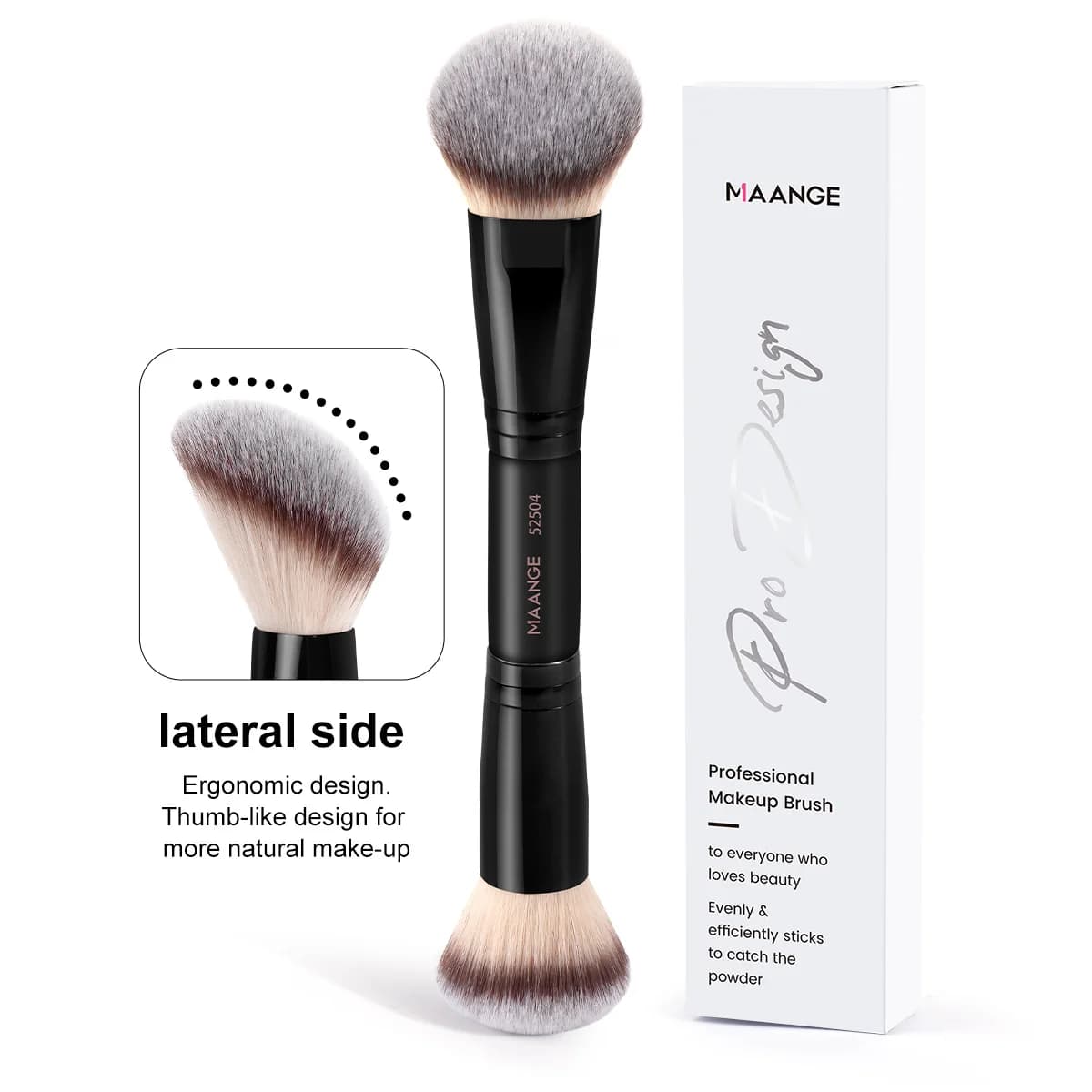 MAANGE Double End Dust Bottom Brush Soft and dense hair for concealer Face Brush Beauty Cosmetics Accessories for mixing Beauty