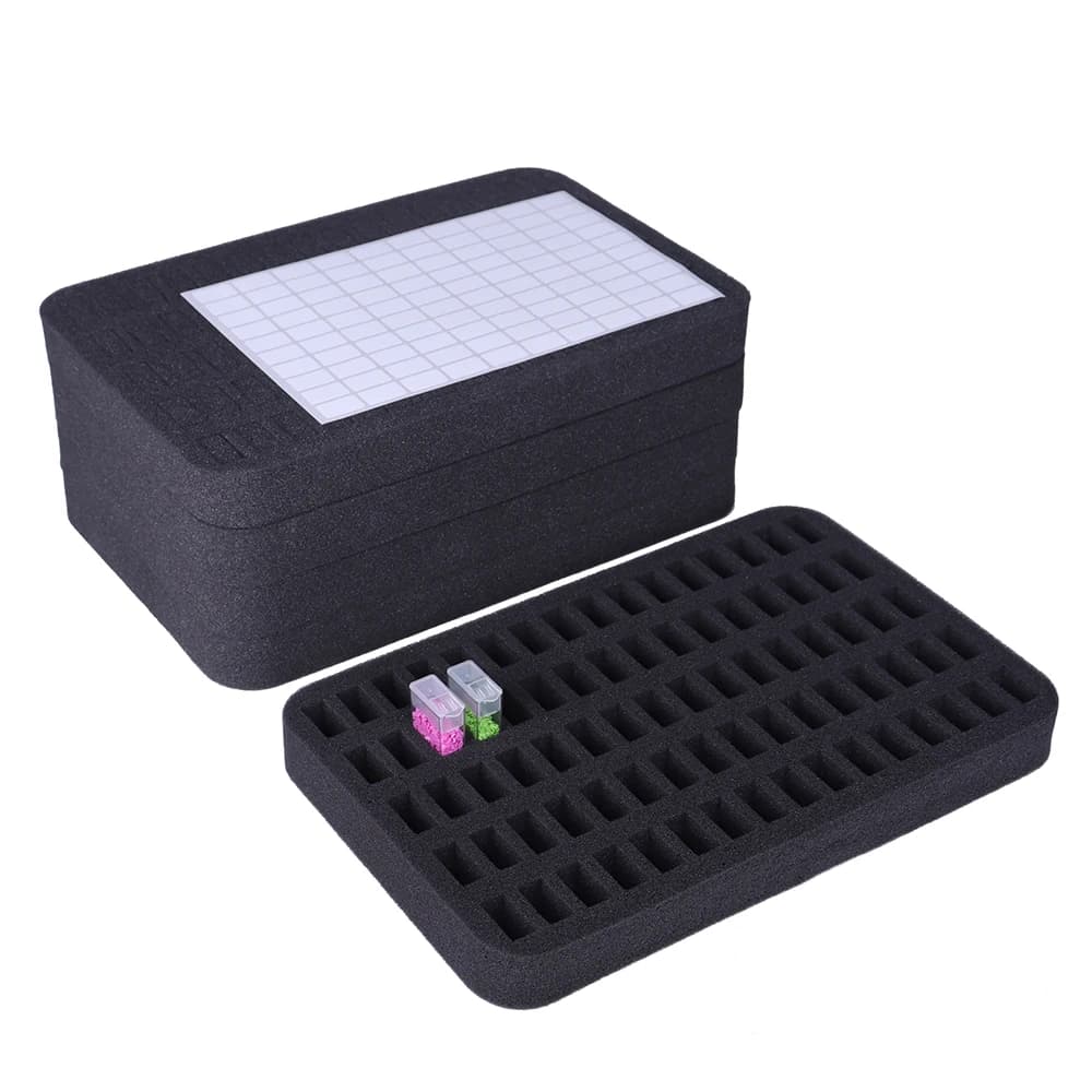 80/60 Slot Foam Hole Diamond Painting Cross Stitch Accessories Tool Container Storage 5D Embroidery Mosaic Gift For case,No Bott
