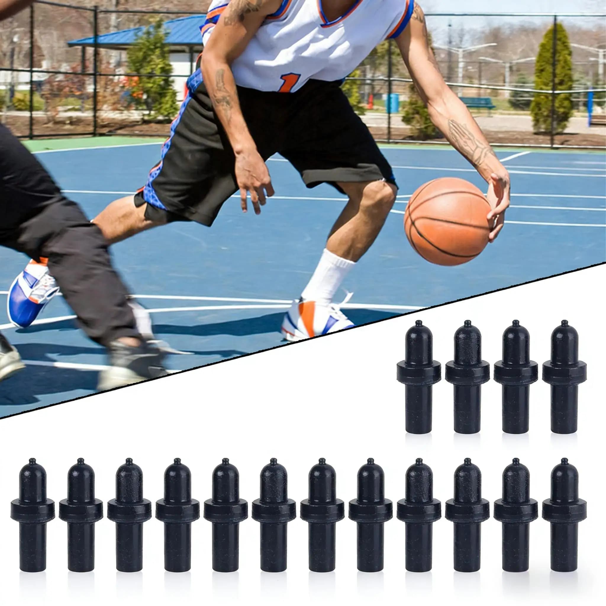20 Pezzi Valvole di Ricambio per Palloni da Basket, Calcio e Pallavolo, Universali per Riparazione Forature