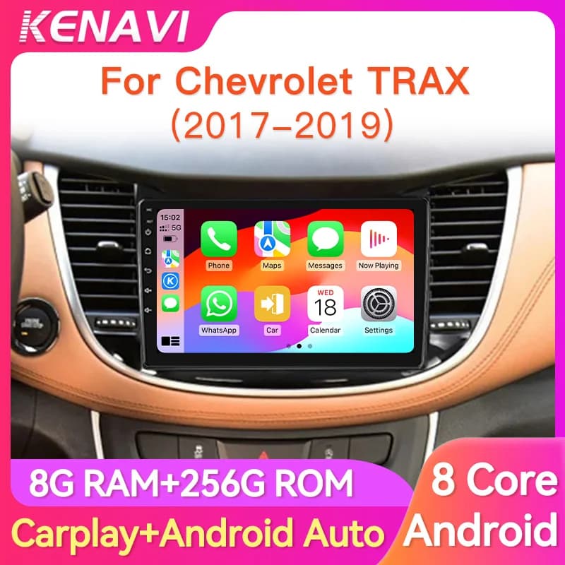 Car Stereo Radio For Chevrolet TRAX 2017 - 2019 Lntelligent Multimedia Player GPS Wireless Carplay Android Auto Head Unit 2 Din