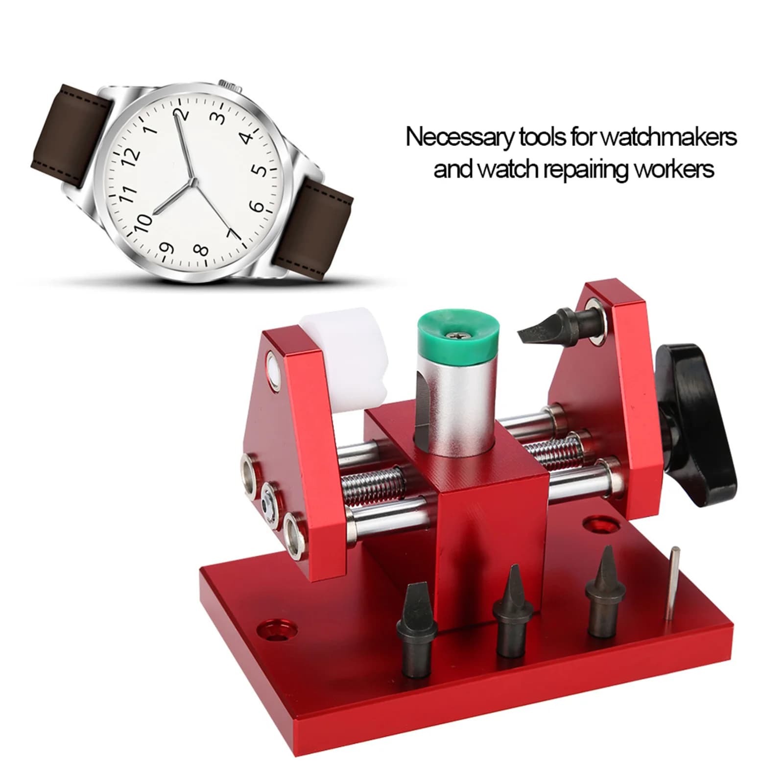 Apri cassa posteriore dell'orologio professionale Snap On Watch Back Case Cover Opener Dispositivo di rimozione banco da lavoro 07115 per strumento di riparazione orologiaio