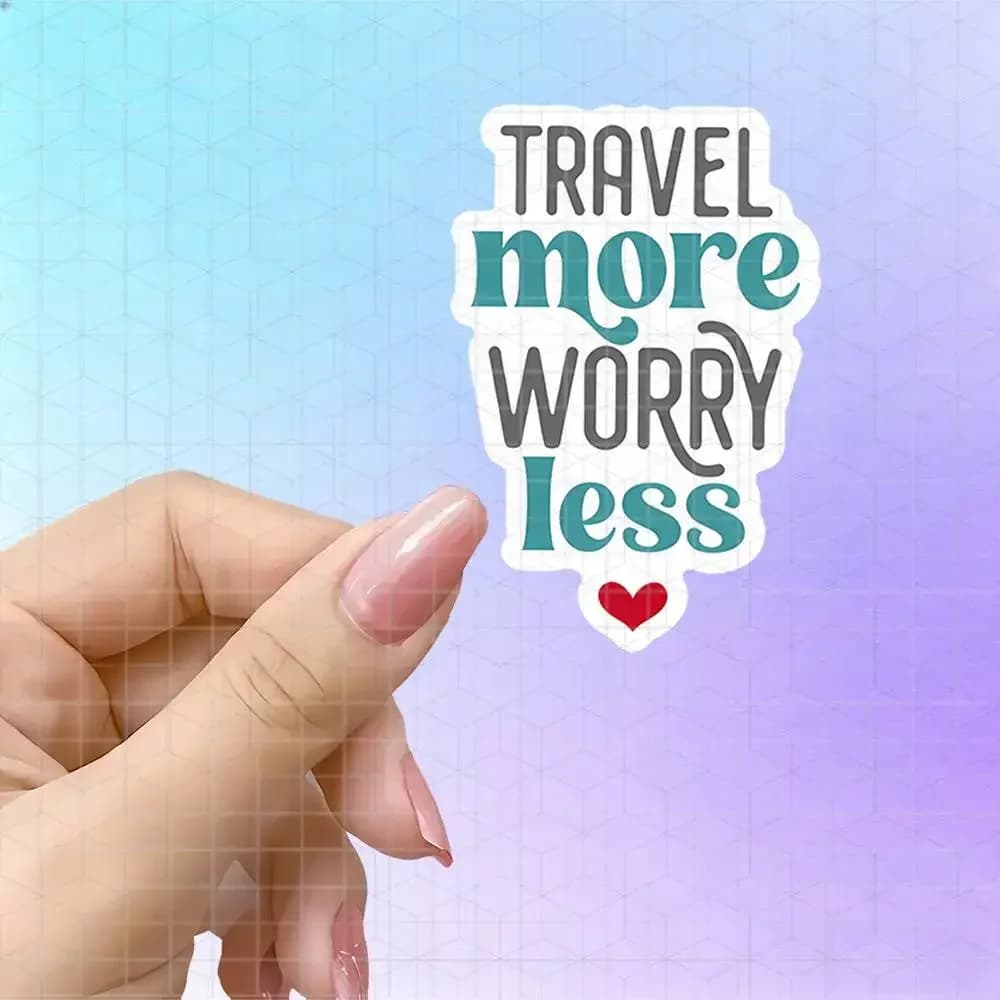 Travel Healing Heart Slogan Vinyl Sticker Matte Decal For Notebook Tablet Handbook Motorcycle Luggage Outdoor Yearning Decor