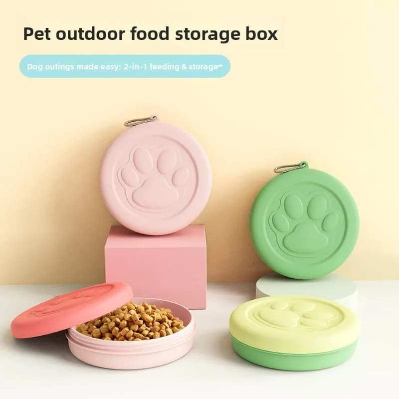 Contenitore Portatile per Cibo e Acqua per Cani, Ciotola da Viaggio per Bere, Resistente Ciotola per Alimentazione di Cani e Gatti, Accessori per l'Alimentazione degli Animali Domestici
