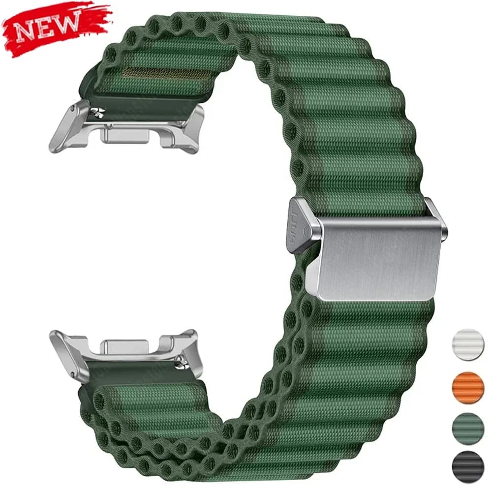 NO Gaps Nylon Strap for Samsung Galaxy Watch 8 40mm 44mm Band Sports Wristband for Galaxy Watch 8classic 46mm Bracelet Correas