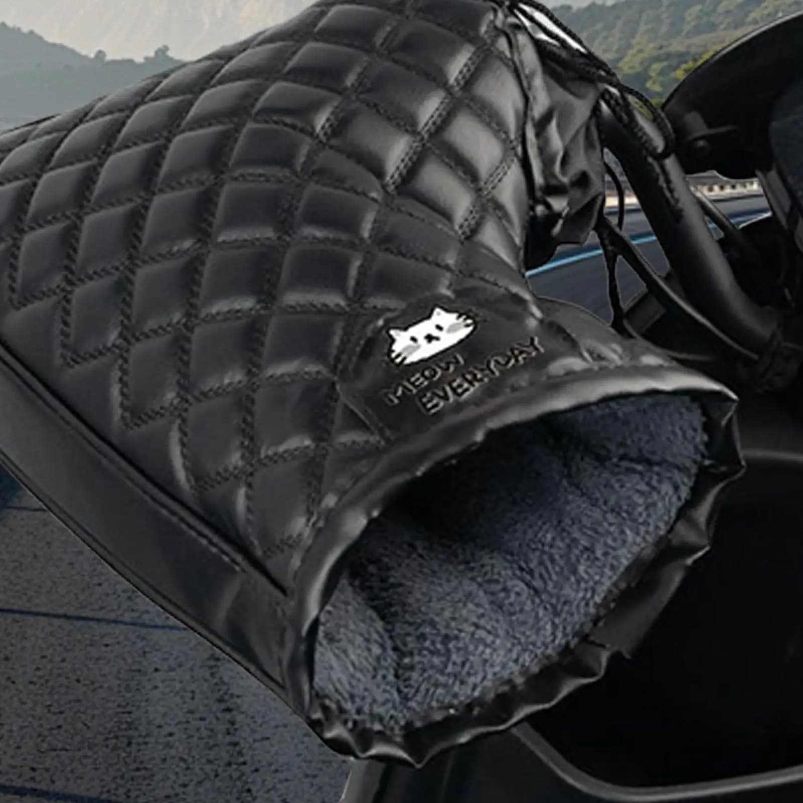 Guanti da manubrio per moto Manicotti invernali impermeabili Guanti senza dita per manubrio antivento per la guida in tempo freddo per il motore