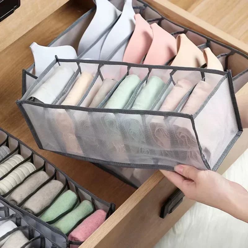 Organizzatore per Jeans, Scatola Portaoggetti per Armadio, Sistema per Biancheria Intima, Calzini, Pantaloni, Organizzatori per Cassetti e Armadi