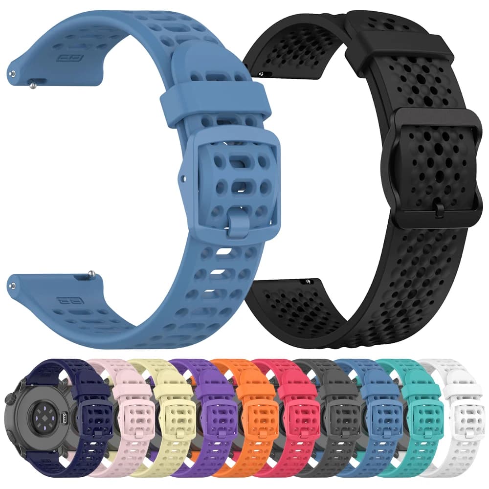 22mm Smartwatch Strap for HUAWEI WATCH GT 5/4 46mm Watch Strap 3/4 Pro GT2 GT3/HONOR Magic Watch/Garmin Watch Silicone Bracelet