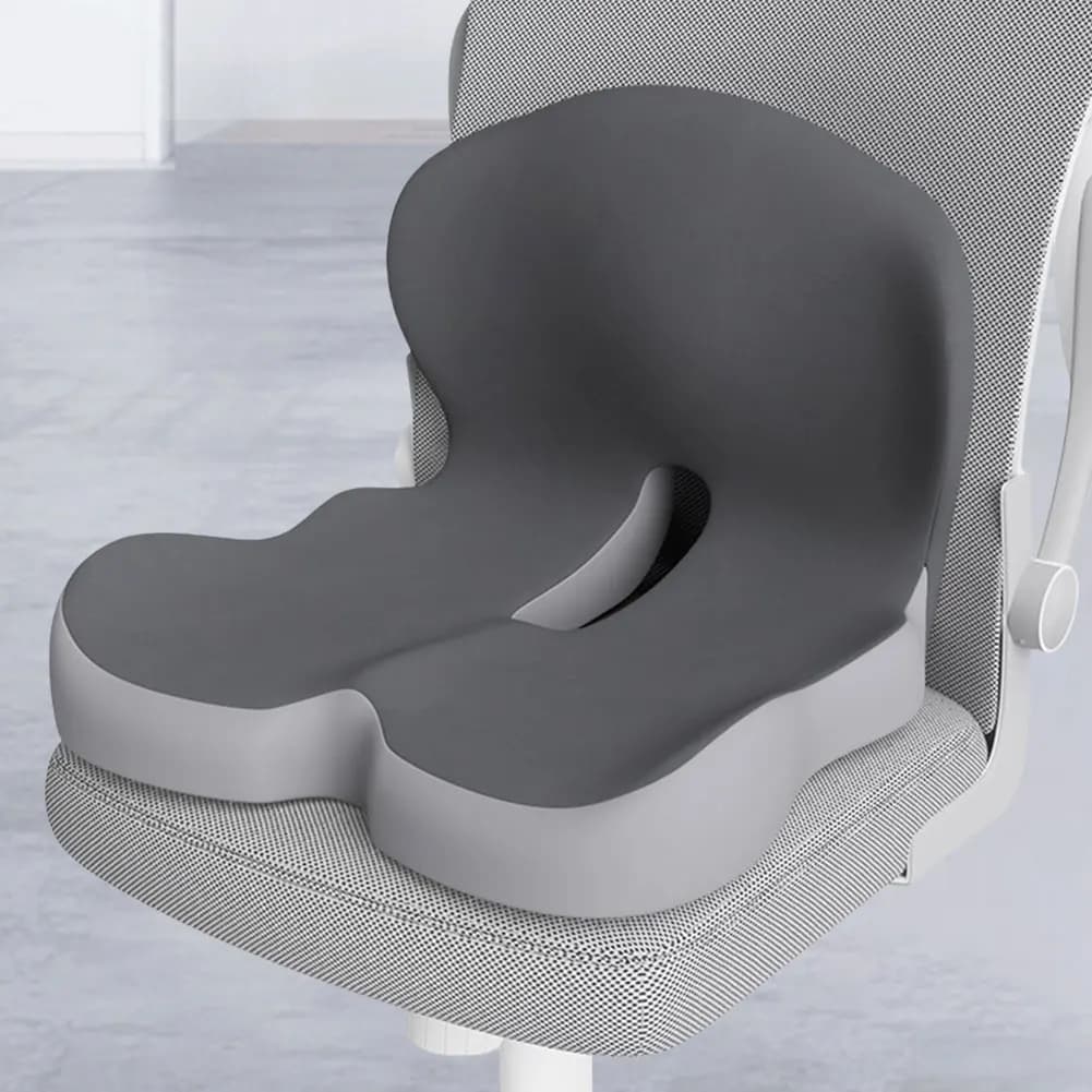 Cuscino ortopedico in memory foam integrato a forma di L Comfort Design ergonomico Schienale Cuscino in coccyx Seggiolino auto Sedia da ufficio Sollievo dal dolore