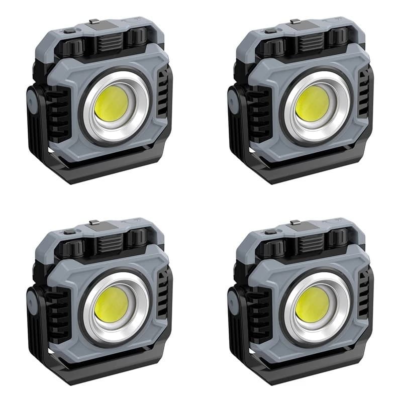 【AA86】4X Portable LED Camping Tent Light Rechargeable Searchlight Outdoor Emergency Lighting Waterproof Hanging Night Lamp