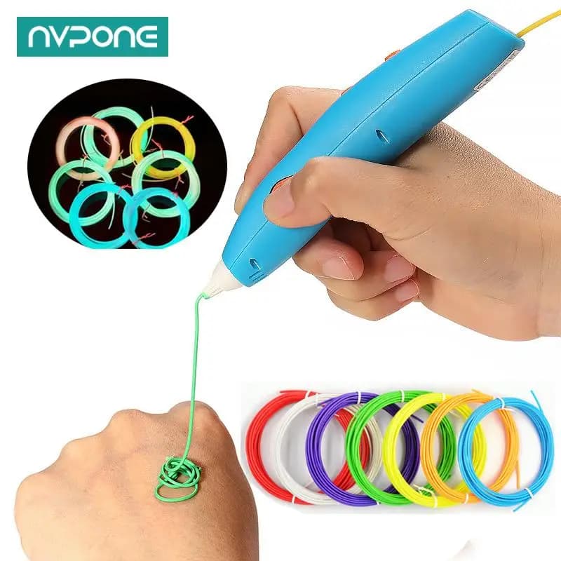 5M 6 Colors 3D Fluorescence Nightly Shiny Filament PLA Bright 1,75mm glow in the dark 3D Printing Pen Materials Plastic