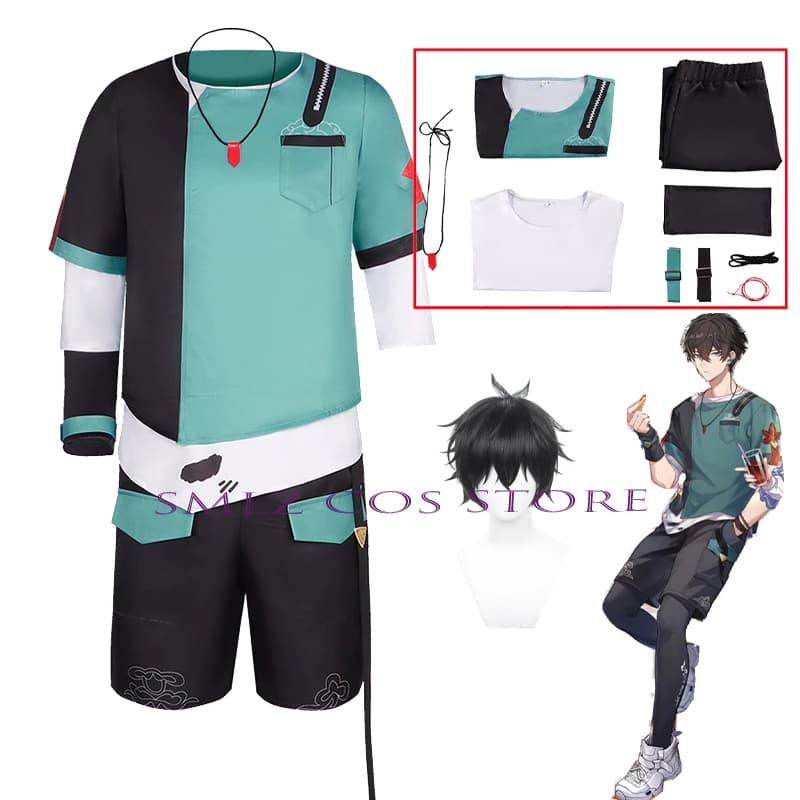 Ristorante Dan Heng Cosplay Daily Uniform Game Honkai Star Rail Danheng parrucche Outfit Halloween Party Role Dan Heng Set di abbigliamento