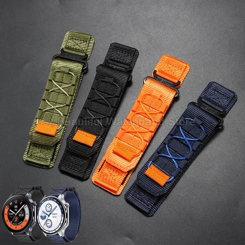 Cinturino per Orologio in Nylon con Chiusura a Strappo, 22 20mm, per Swatch Blancpain, Leggero e Confortevole da Indossare