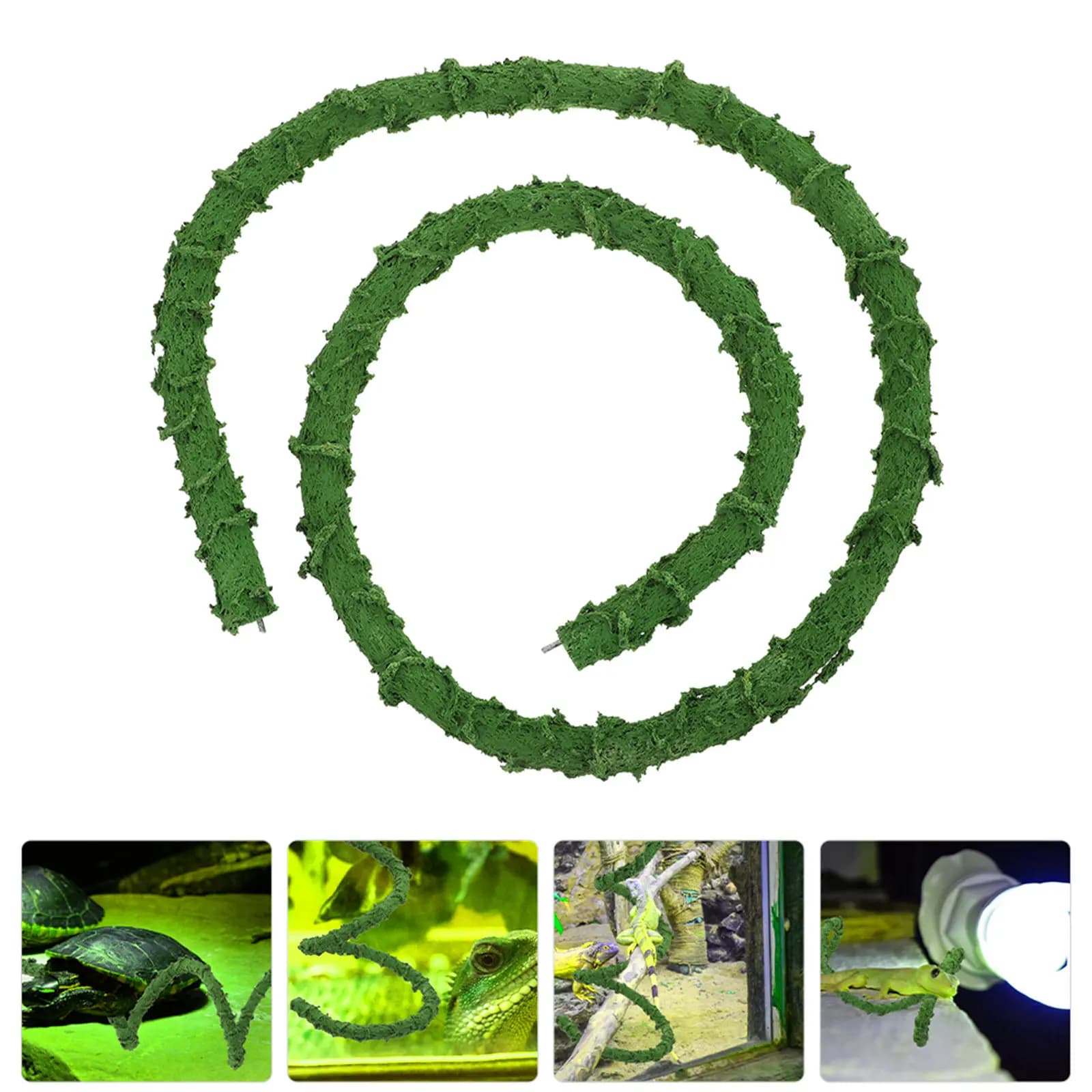 Pianta Artificiale Decorativa per Terrario, Ornamento per Rettili e Granchi Eremiti, Adatta per Habitat di Lucertole, Gechi, Serpenti e Tartarughe