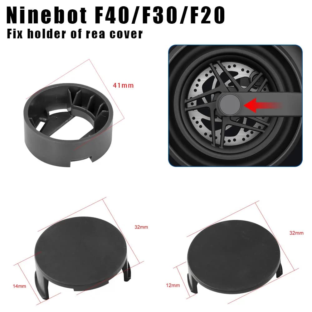 Fix Holder of Rear Decoration Cover per Segway Ninebot F40 F30 F20 Scooter elettrico mozzo ruota posteriore custodia in plastica parte di ricambio