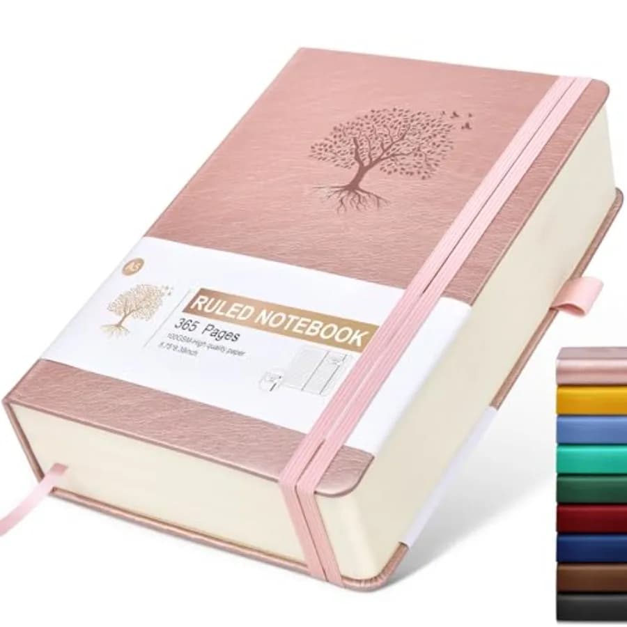 Journal Notebook -365 Pages Thick Journals for Writing Ruled Notebook, Hardcover Leather Journals for Women Men, Daily Journal