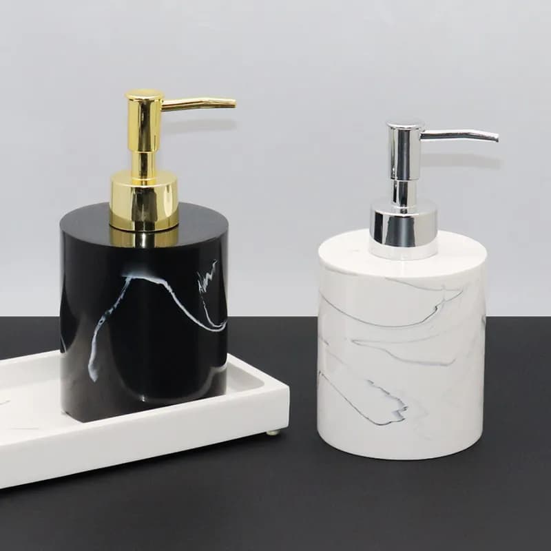 Creative Resin Lotion Bottle 300ml Pump Soap Dispenser Bathroom Shampoo Shower Gel Refill Bottle Hotel Bathroom Accessory Modern