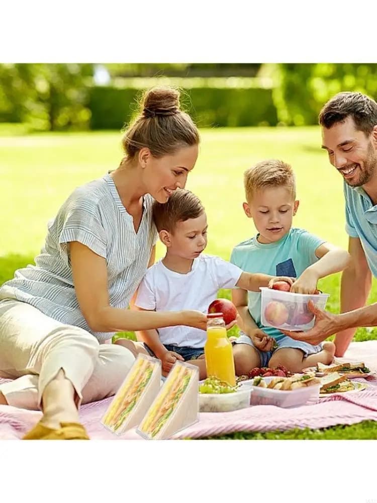 Pacchetto A0KE 2 borse da stoccaggio sandwich multifunzionale per il panino per pranzo per appassionati viaggi