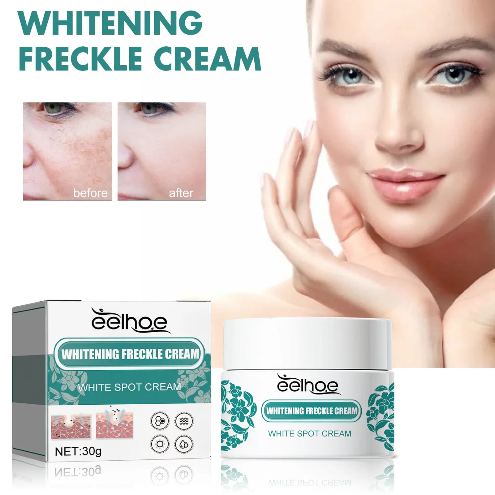 Whitening cream for freckles to niacinamide Reduces melasma Lightening cream to melanin Clear dark skin Darkness Dissolvency Thin lines Care products