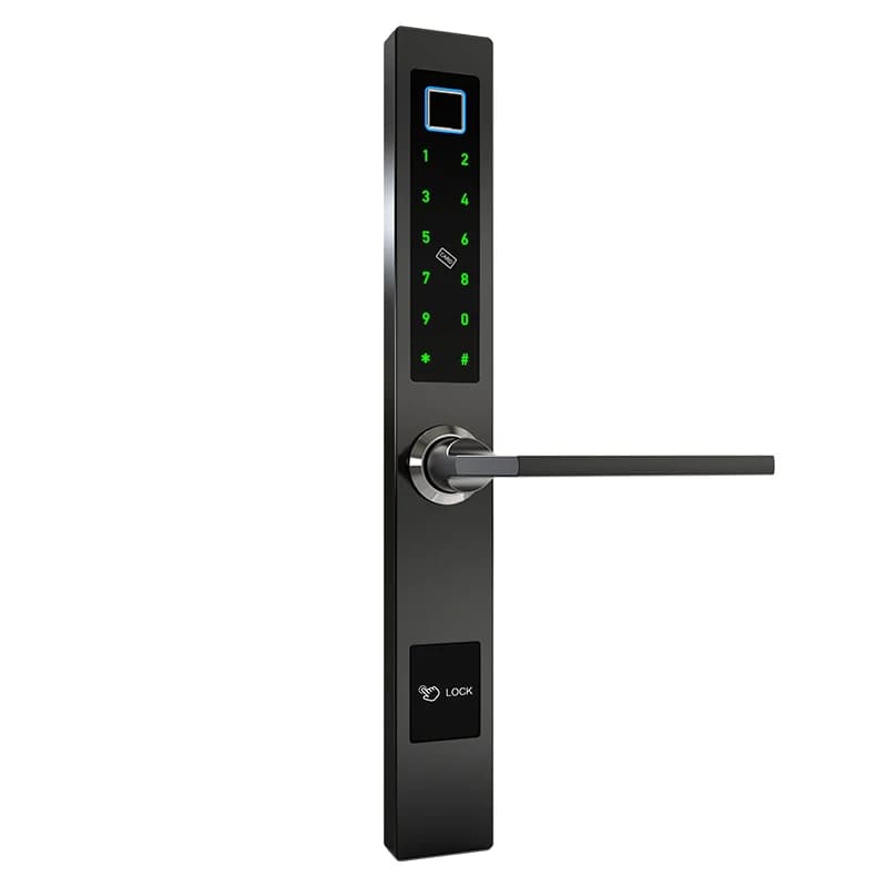 Serratura per porta con impronta digitale scorrevole in alluminio elettronico automatico impermeabile senza chiave Serratura per porta di casa intelligente con sensore digitale